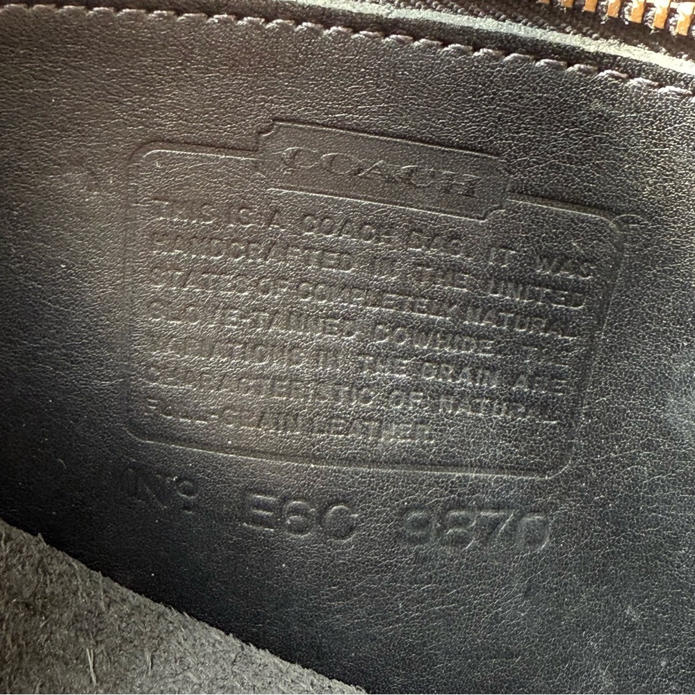 Coach Black Leather Court 9870 Bag - Picture 5 of 5